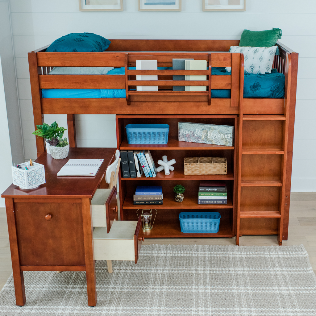 full size loft bed with desk