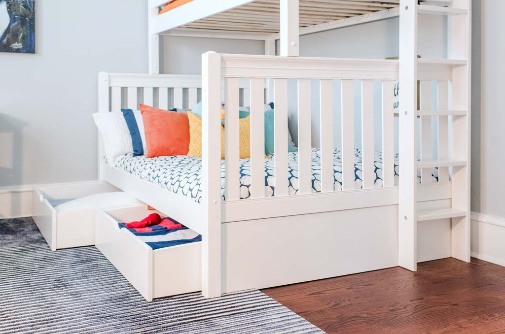 under bunk bed storage