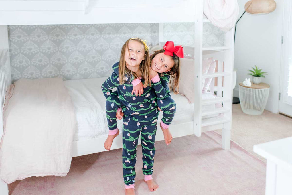 girls on queen size bunks