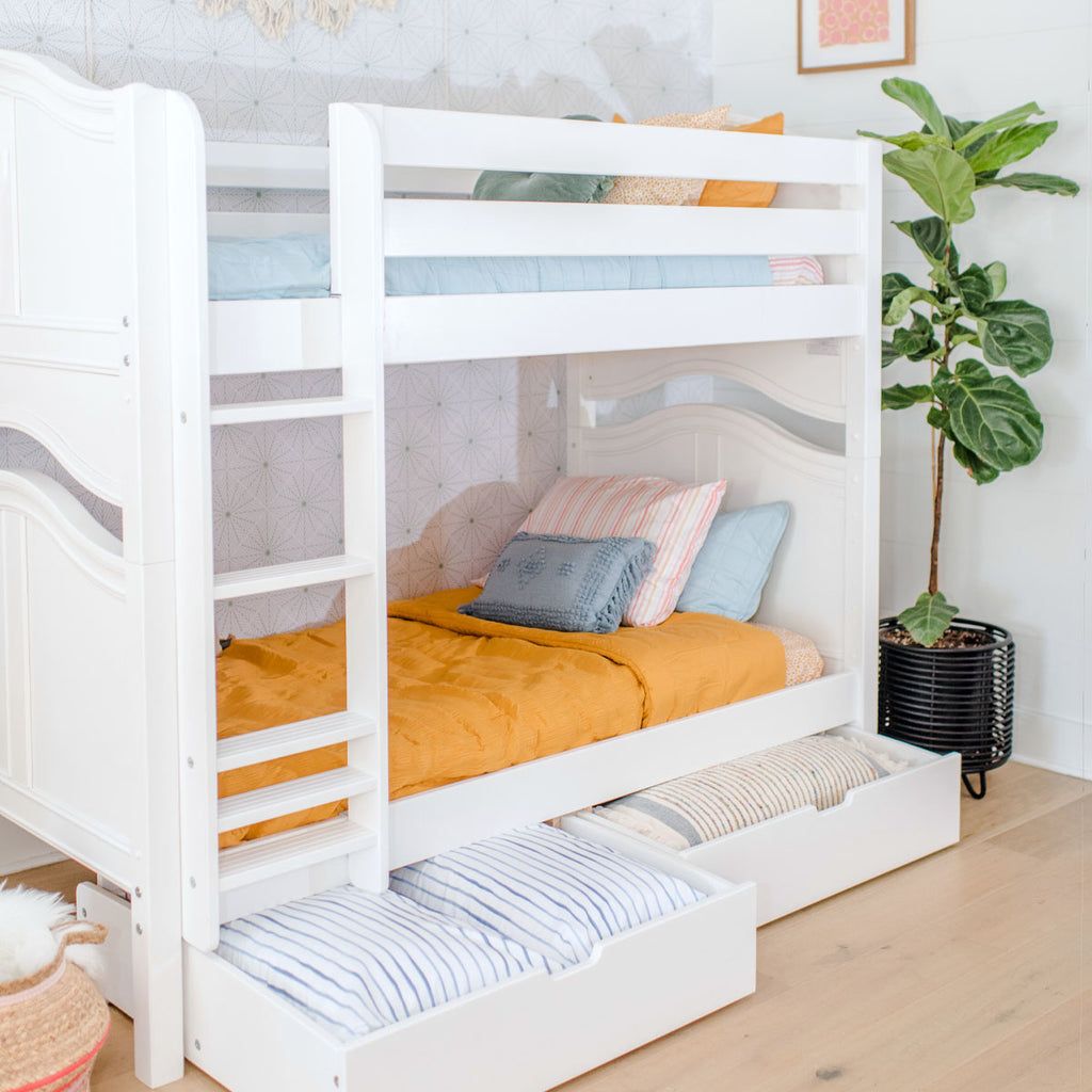 twin bunk bed with storage drawers 