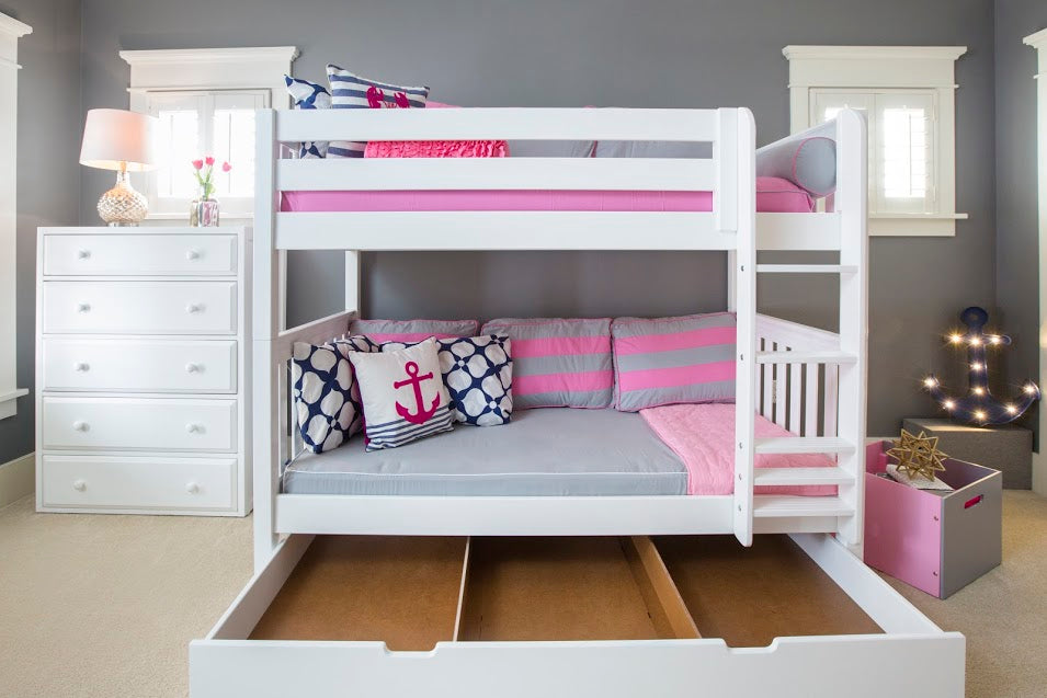 deep trundle drawer under bunk beds