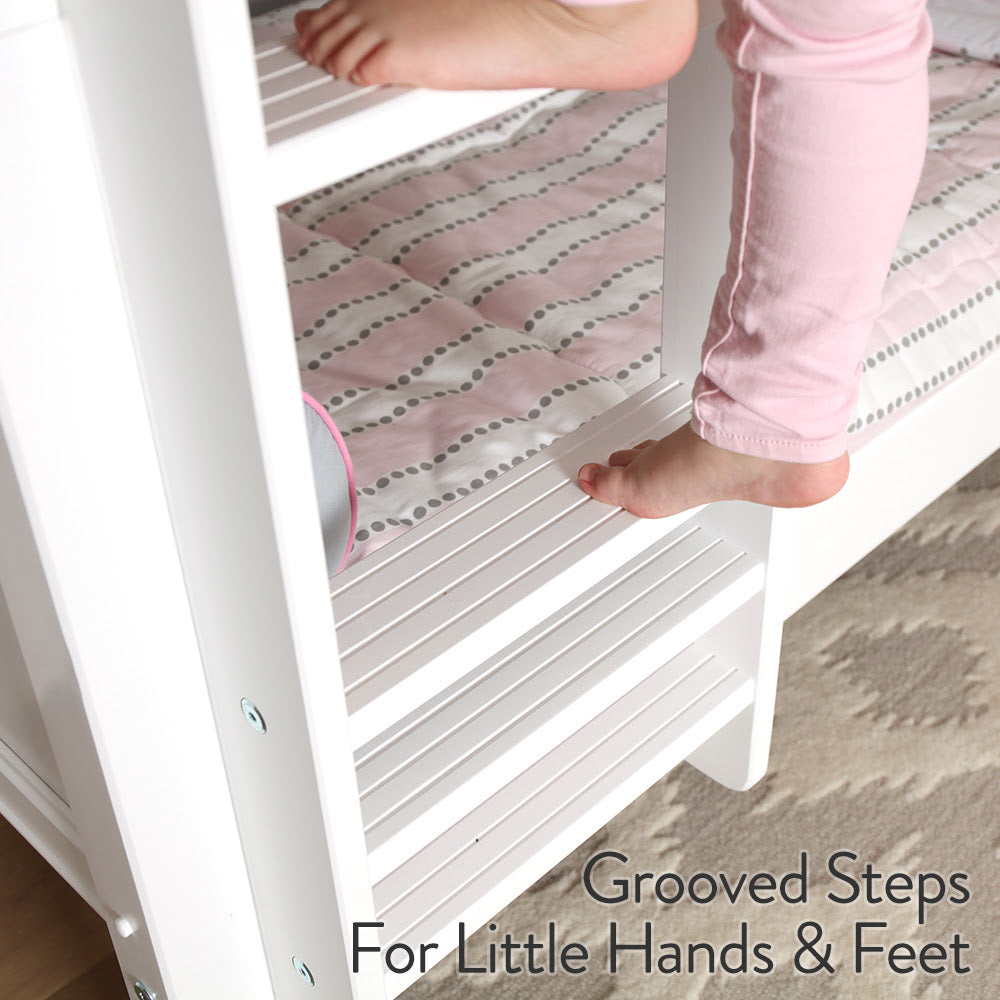 grooved ladder steps for bunk beds