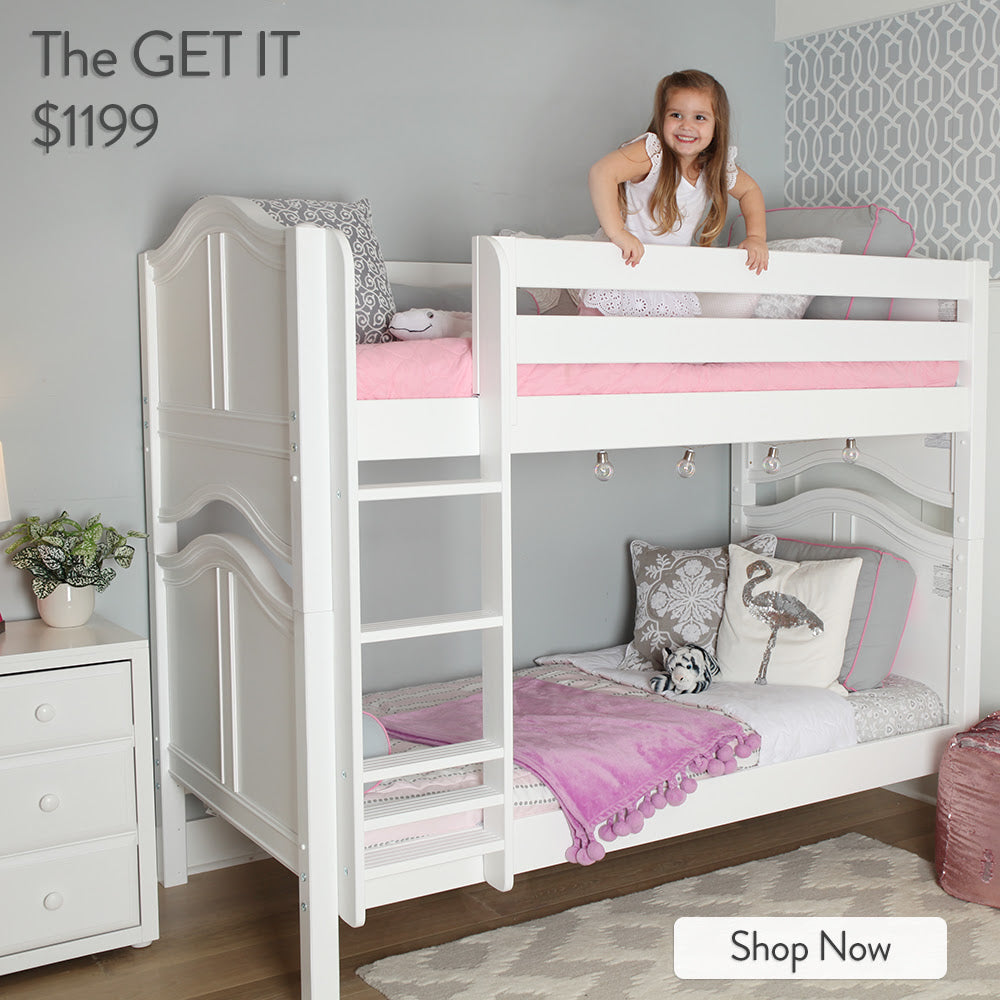 Get it Medium Twin Over Twin Bunk Beds for Kids