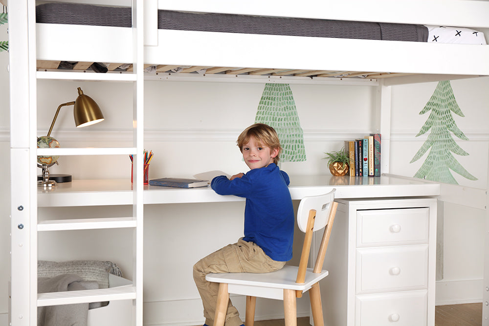 High Loft with Desk and Ladder