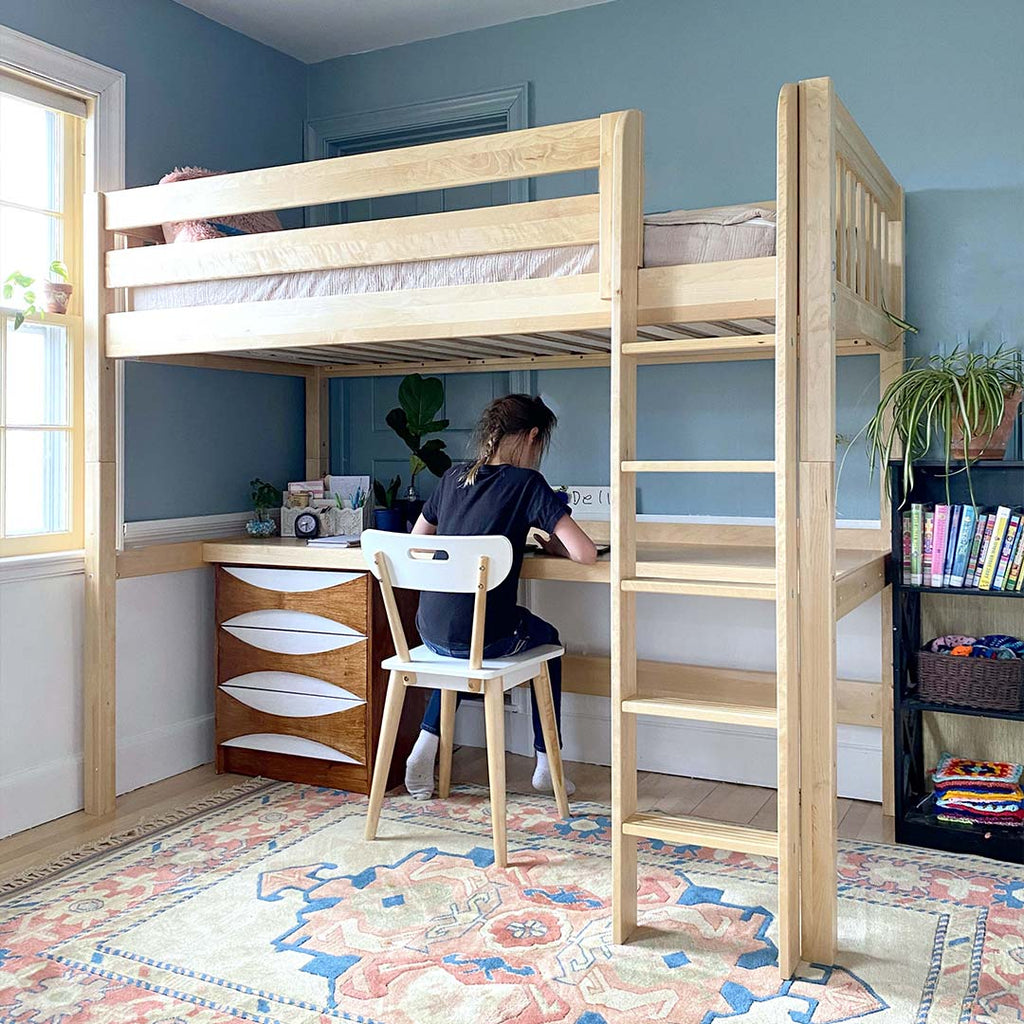 twin xl loft bed with desk