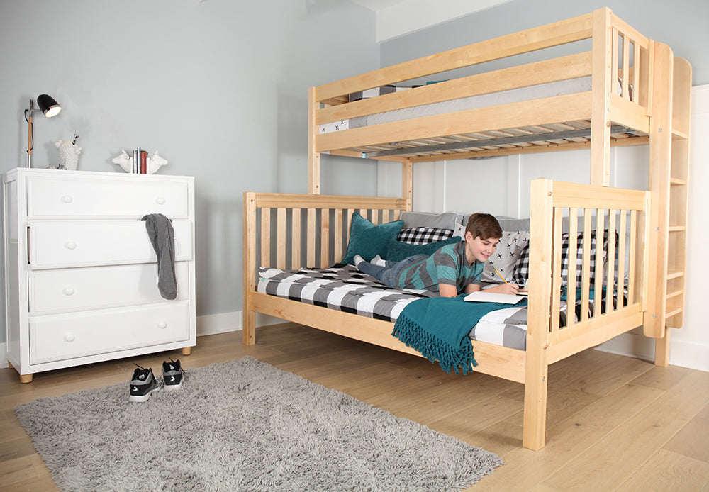 high twin xl over queen bunk bed