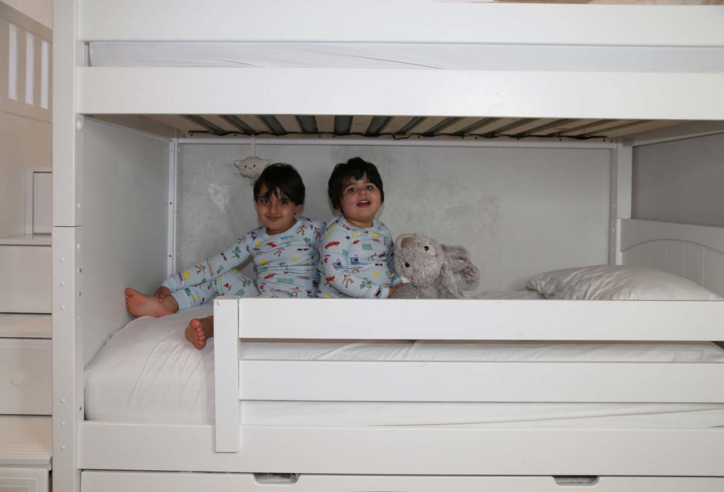 boys shared bunk bed