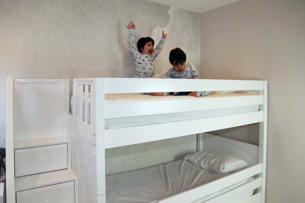 boys low bunk bed with stairs 