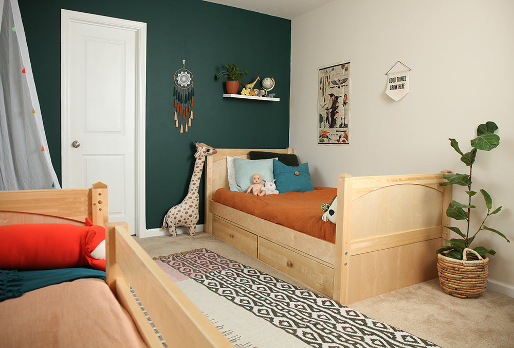 twin xl natural boys bed