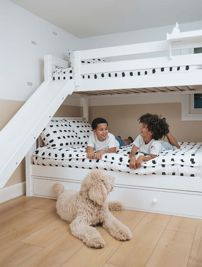 bedside tray on bunk bed 