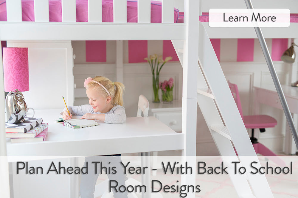 bunk bed with desk and chair underneath