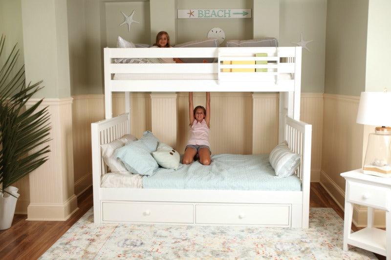XL Twin over Queen bunk bed