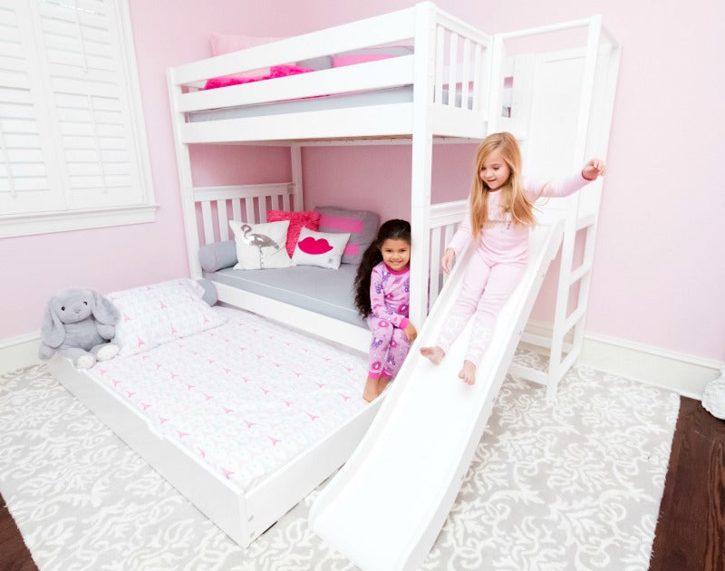 bunk bed with slide platform