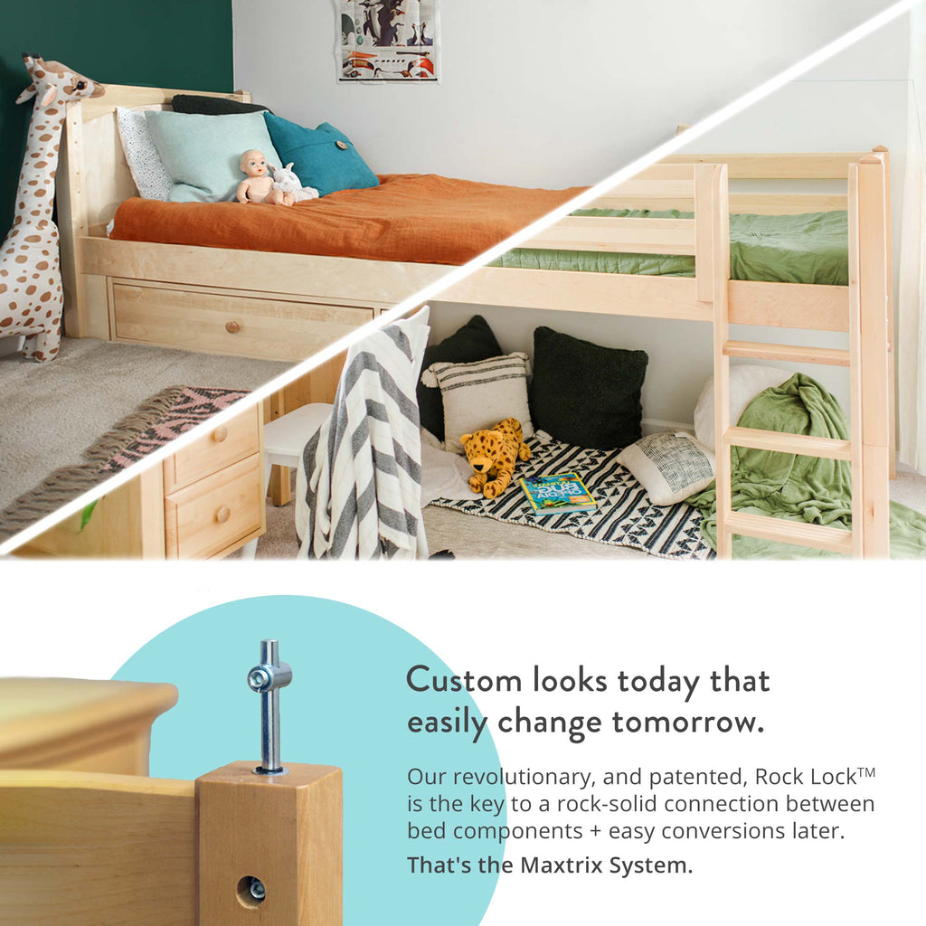 rock lock bed ends on convertible bunk beds