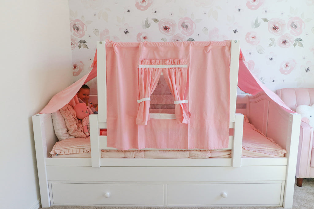 girls toddler bed with top tent