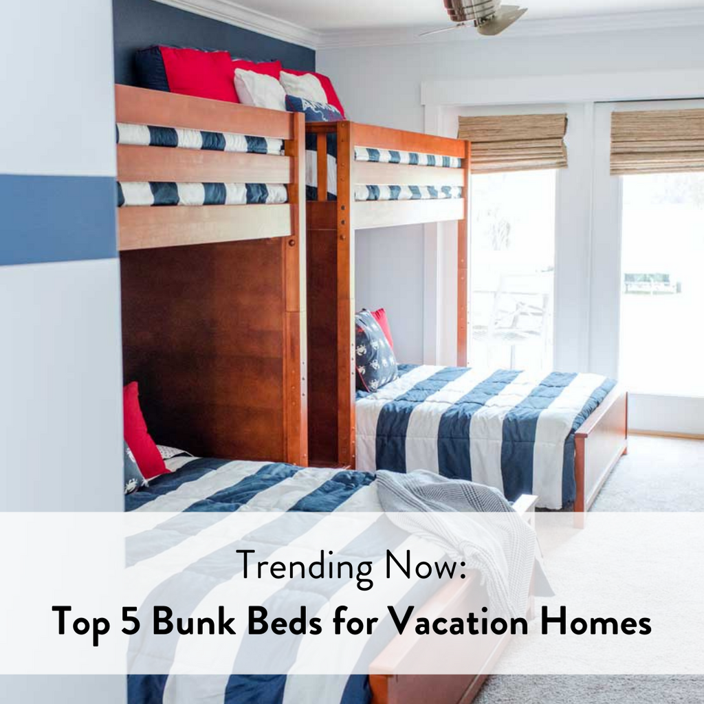 top bunk beds for sleeping many in vacation beach rental homes