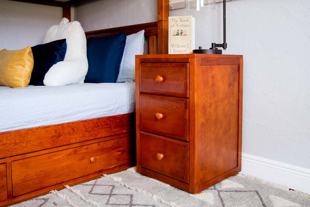 chestnut night stand boys room