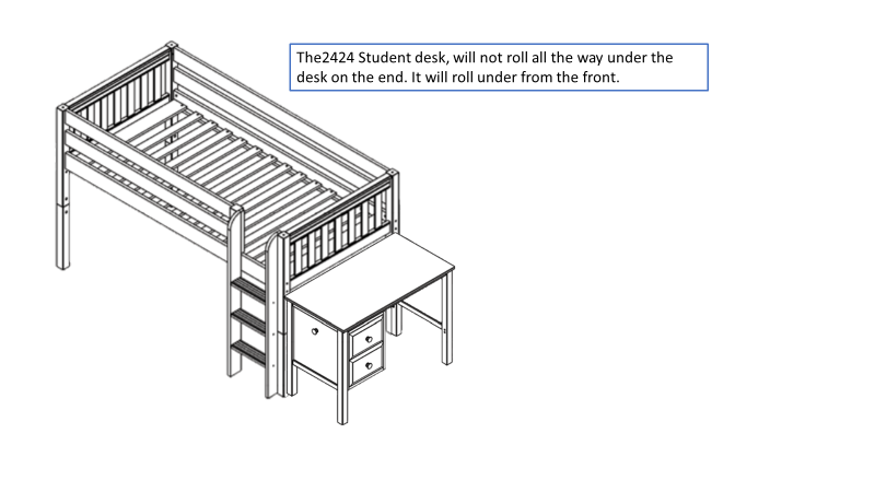 low loft desk on end configuration 