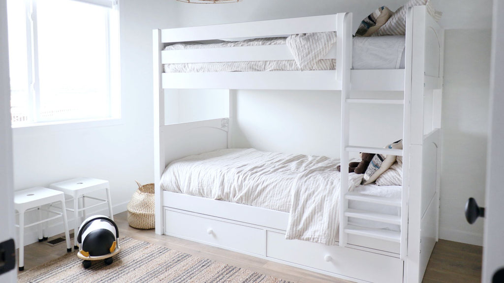 kids bunk bed with underbed storage