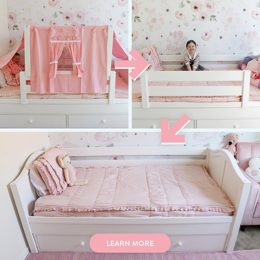 princess toddler bed to princess daybed