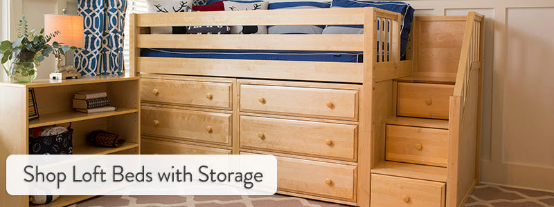 kids storage bunk beds