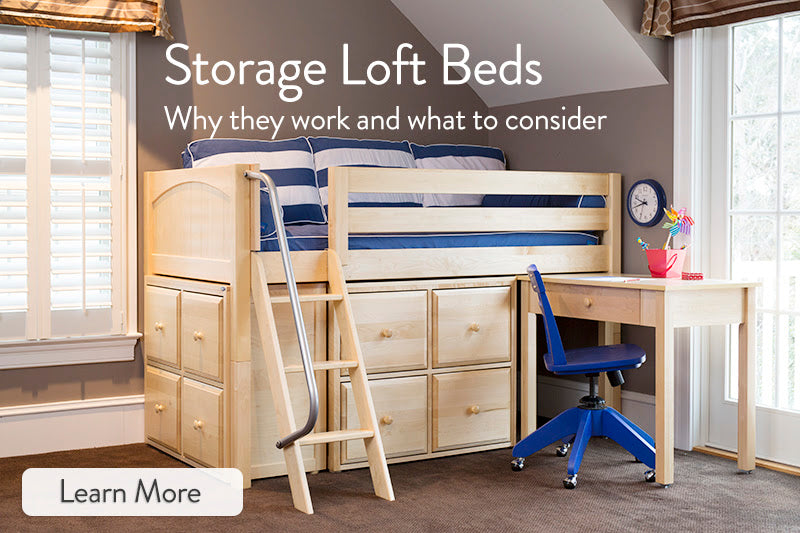 kids storage loft bed