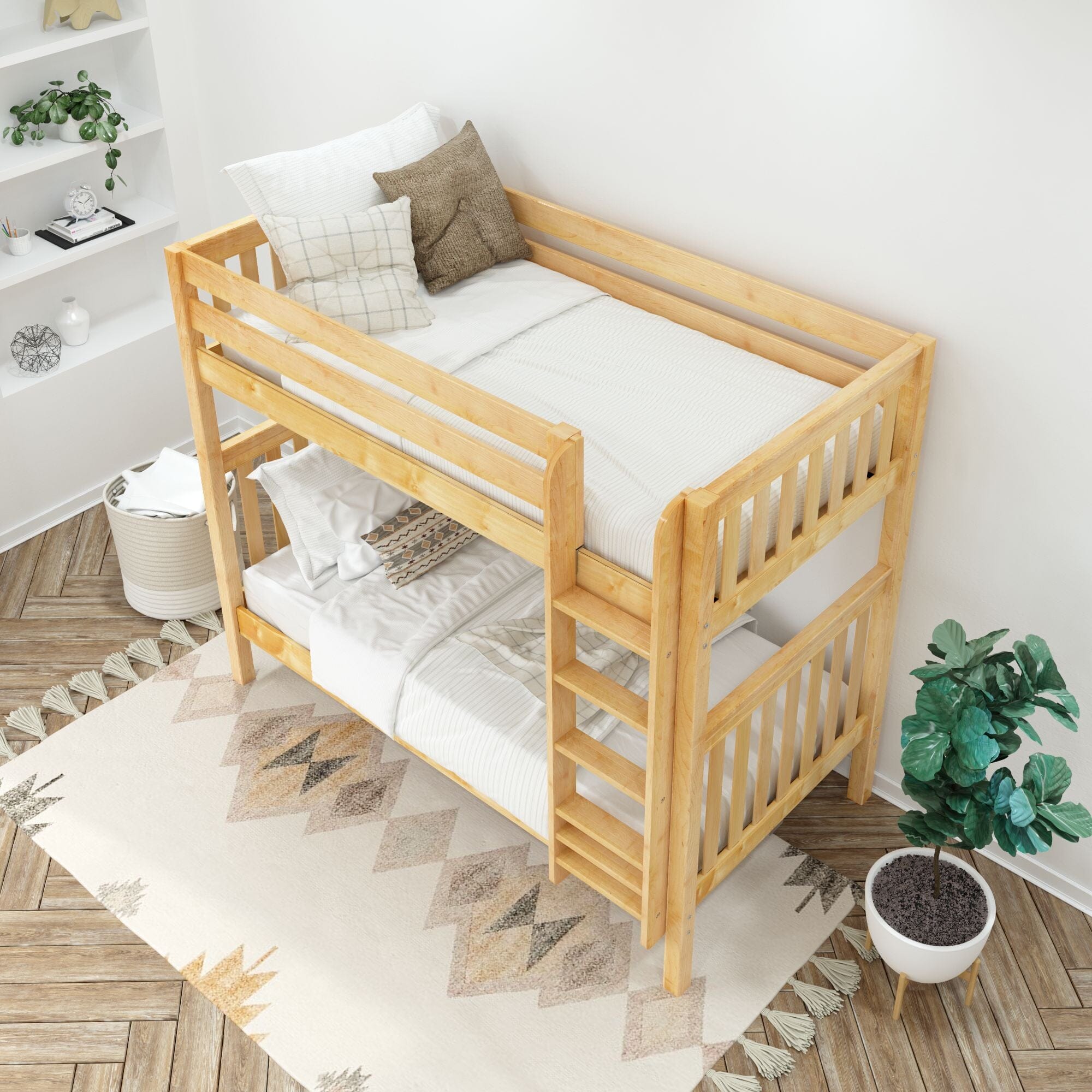 Image of Twin XL High Bunk Bed with Ladder