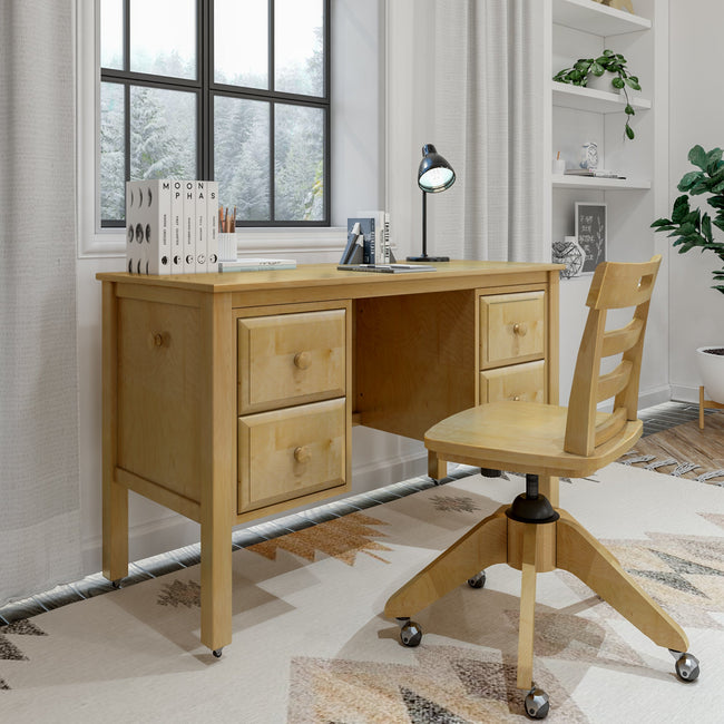 light colored wood desk