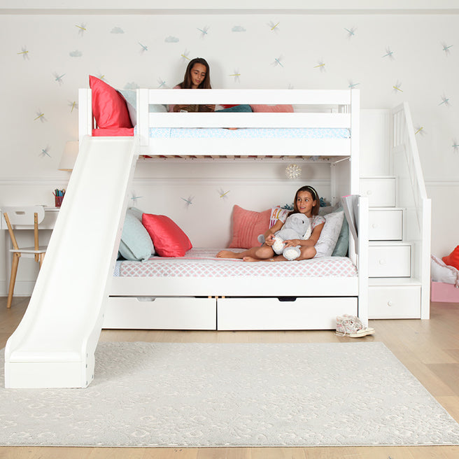full over full bunk beds with slide