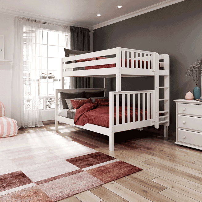 white queen bunk bed