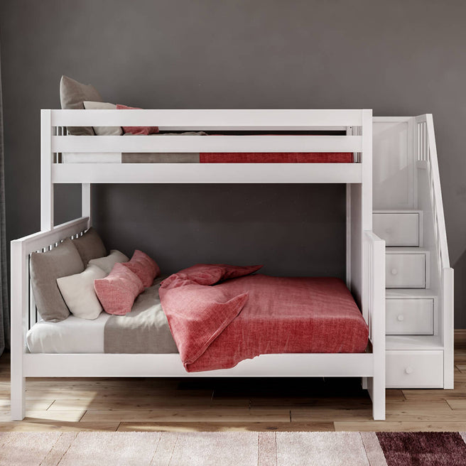 twin over queen bunk bed