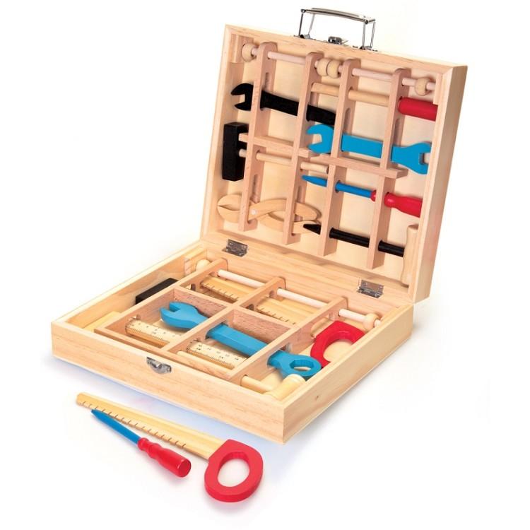 wooden toolbox toy