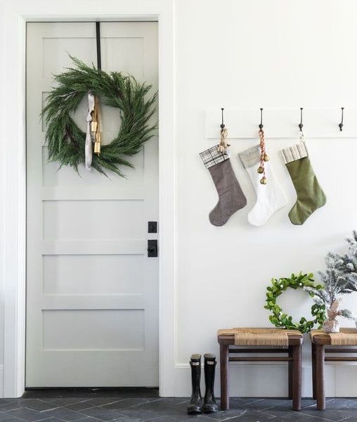 Christmas wreath on door