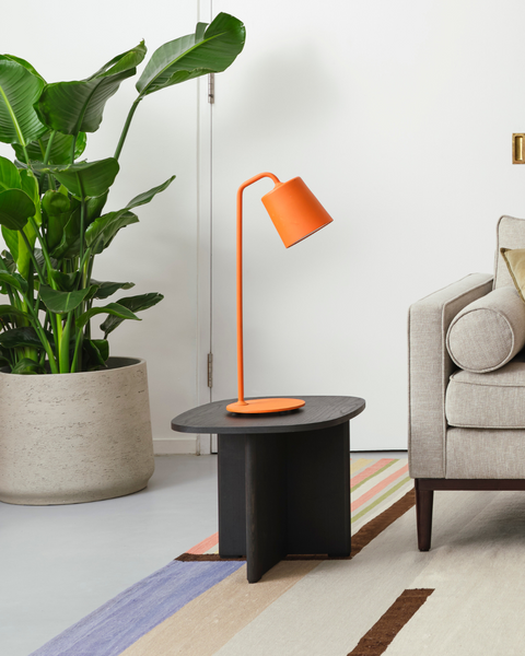 orange table lamp