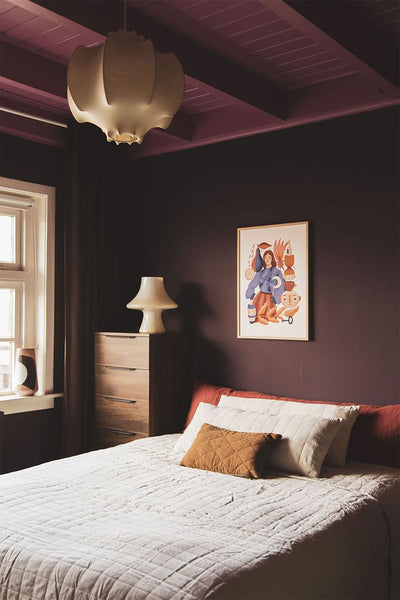 dark purple bedroom