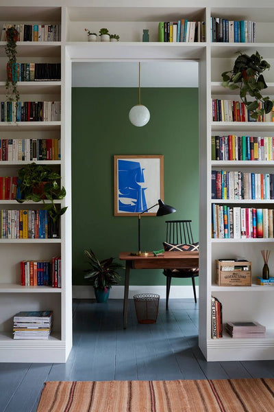 olive green home office