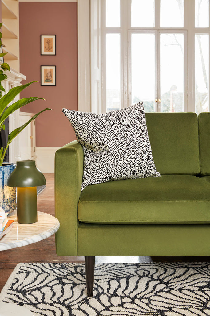 velvet green sofa