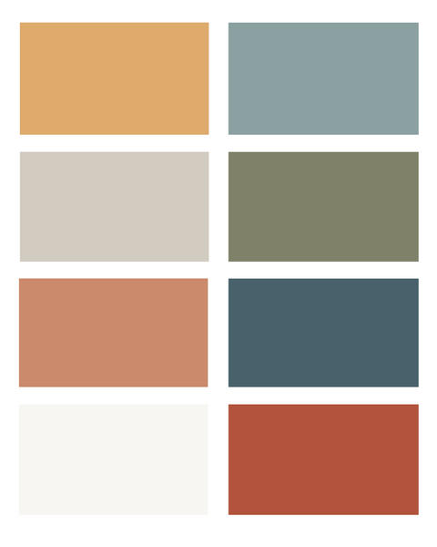 Mediterranean interior colour palette guide