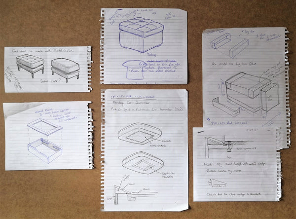 initial sketches line drawings