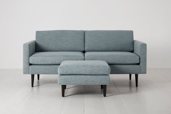 2 Seater Sofa with Footstool