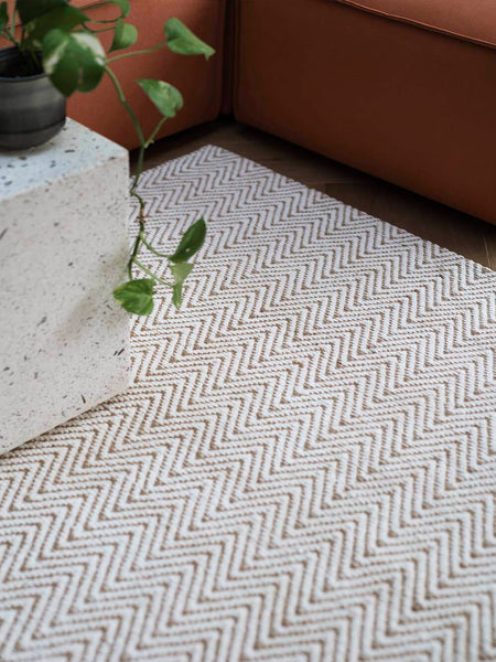 patterned grey rug