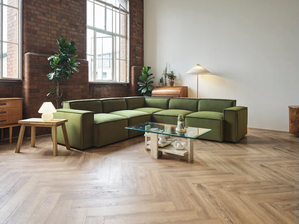 green modular sofas