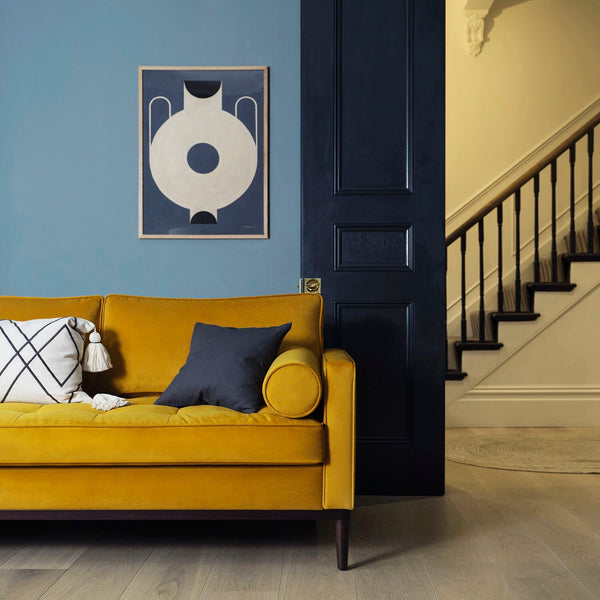 Colour tips for mustard sofa 