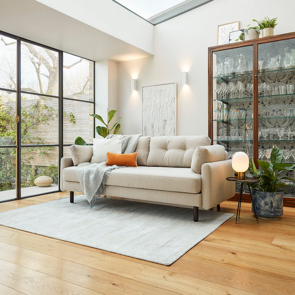 living room with skylight open plan living room bright living room daylighting living room natural light living room bifold doors open plan room