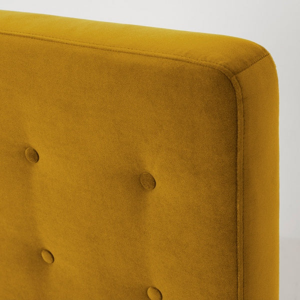 Bed 01 upholstered bed in Mustard