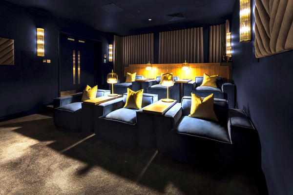 Modular sofa cinema room