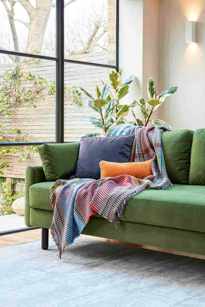 green velvet sofas