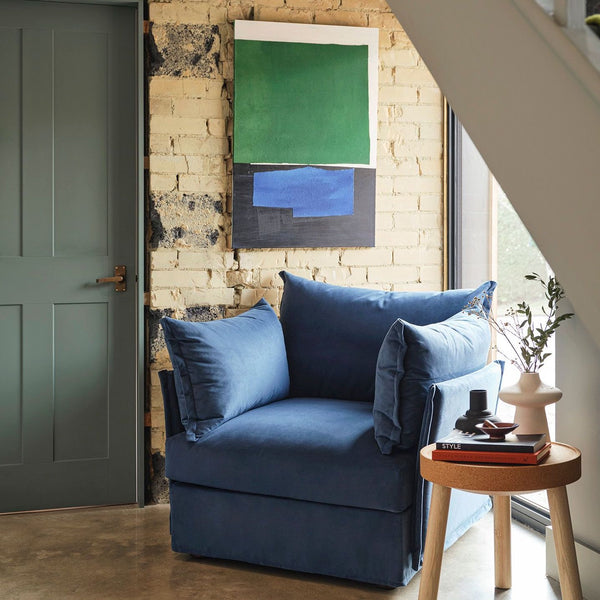 under stairs armchair seating area