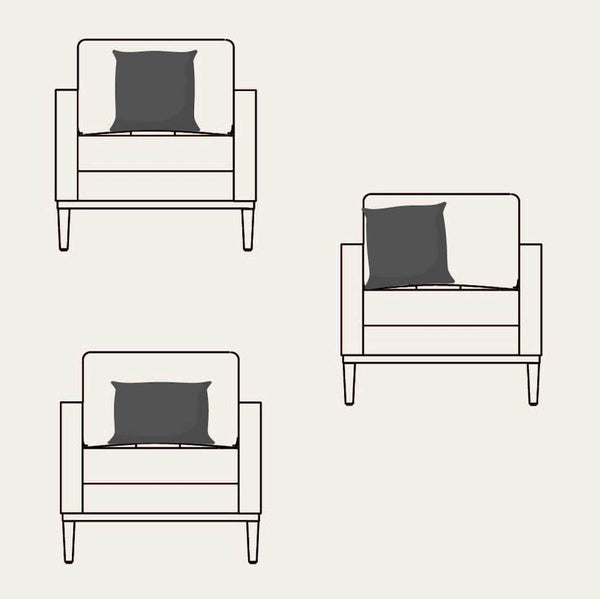 how to arrange cushions on armchairs