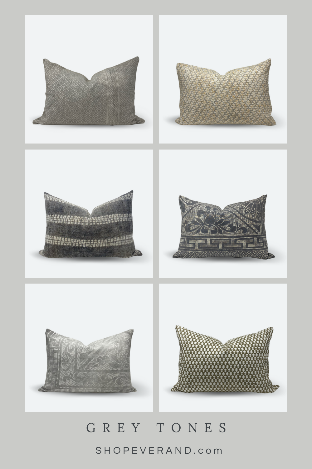 Everand grey tone throw pillows for spring